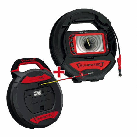 RC3 Cameră de inspecție (digitală) - 15 m + GF3 Tijă din fibră de sticlă cu contor digital - 30 m